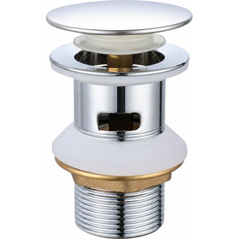 Válvula de Lavabo de Acero Inoxidable Clic Clac con Rebosadero 42 mm (1/5)