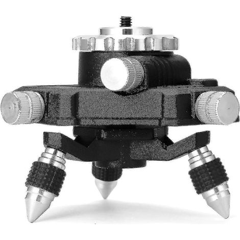 Support trépied rotatif à 360° en alliage d'aluminium avec interface 1/4" et réglage fin pour niveau laser (1/5)