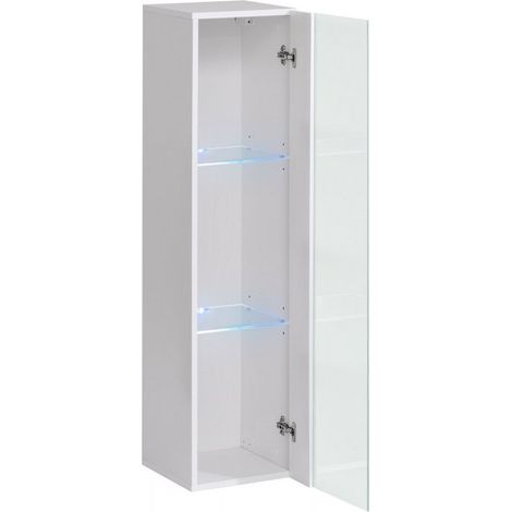 Vitrine verticale "Switch WW 2" - Blanc - L 30 cm x P 30 cm x H 120 cm - Livraison gratuite (1/3)