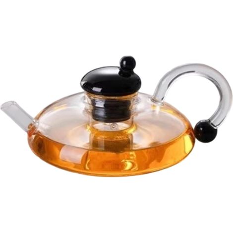 Théière en verre, résistante à la chaleur, ustensiles pratiques pour la fabrication de thé, théière à feuilles en vrac pour la maison, le studio, les fêtes, équipement de brassage fiable, 5 x 10 x (1/5)