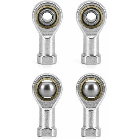 4 Pièces 6mm Embout Roulement à Rotule M6 x 1.0, Femelle Filétage Auto-Lubrifiantes (1/4)