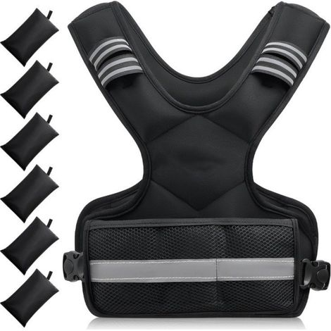 gilet ajustable course à pied course à pied, idéal les exercices aérobiques et le renforcement muscu (1/4)