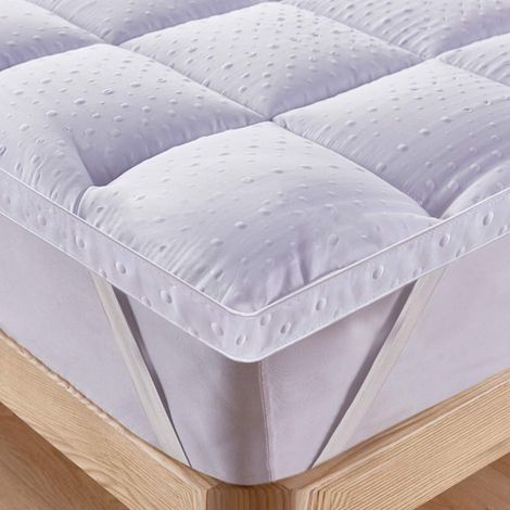 Surmatelas 160x200 cm, Microfibre 4 cm sur Matelas 2 Personnes, Ultra-Moelleux Respirant Hypoallergénique, Lavable 40°C, 4 Coins Élastiques, Clic Clac Canapé Lit (1/5)
