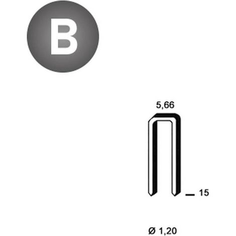 5 000 Agrafes E-15 - Claires - 5.66x15x1.2 mm - D-Work (1/4)
