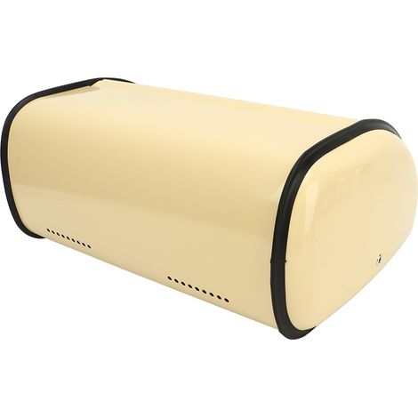 Boîte à pain métallique couleur champagne, petit modèle tambour pour comptoir de cuisine (1/5)