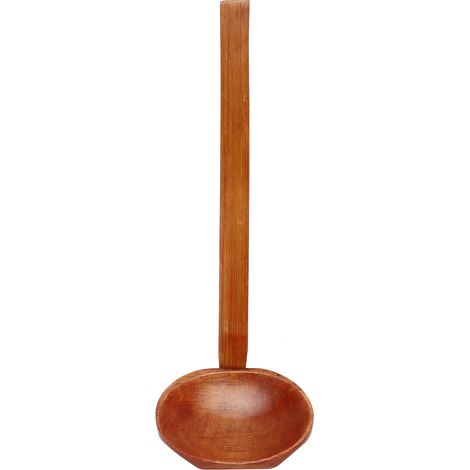 Cuillère à nouilles en bois élégante, longue manche pour soupe et fondue, qualité alimentaire.