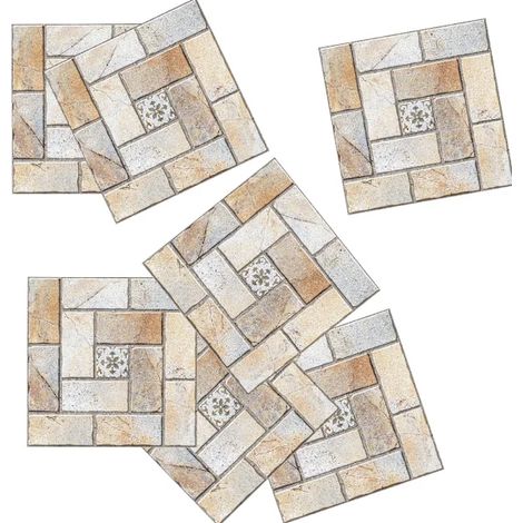 15 pezzi Carta da parati autoadesiva a piastrelle 10 x 10 cm Stile mosaico, A