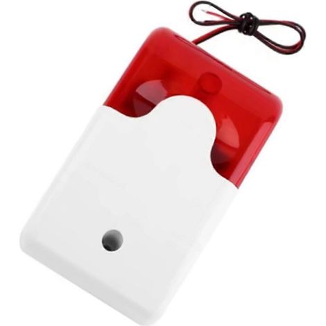 Alarme antivol filaire avec voyant stroboscopique LED clignotant 12V, mini-alarme stroboscopique avec indicateur sonore. (1/5)