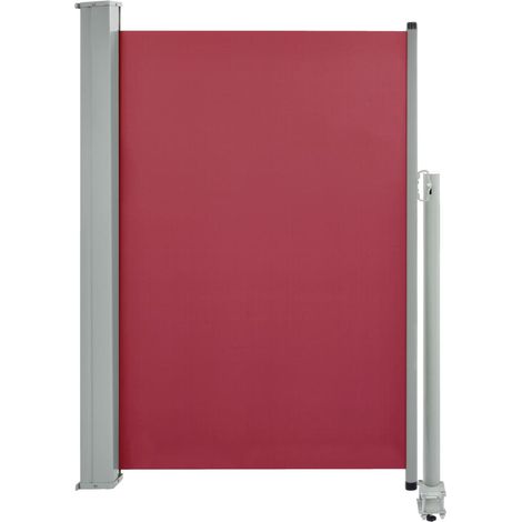Auvent paravent store brise-vue latéral rétractable de patio jardin terrasse balcon protection visuelle écran 120 x 300 cm rouge