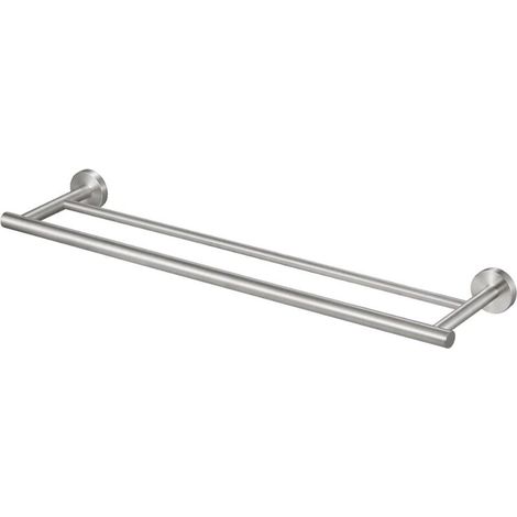 Porte-serviettes Double porte-serviettes Porte-serviettes de salle de bains Porte-serviettes Porte-serviettes en acier inoxydable Douche murale