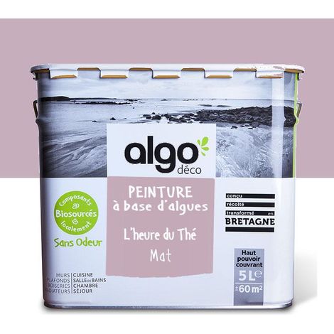 Peinture écologique Algo - Mat - Rose L'heure du Thé - 5L (1/5)