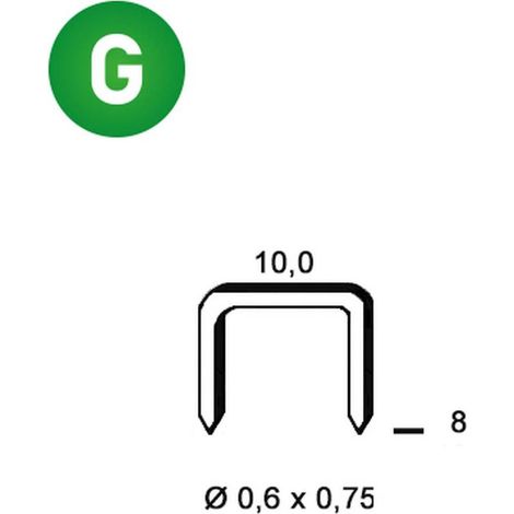 10 000 Agrafes Galvanisées Vf-08 - 10x8x0.6x0.75 mm - D-Work