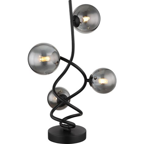 Globo - lampada da tavolo - Riha - nero - vetro metallo vetro