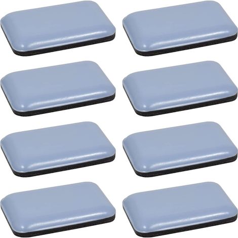 Cyclingcolors – Patin glisseur téflon autocollant 8x rectangulaire 35 x 25 mm – Protection sol parquet – Pour pieds de chaise et meubles