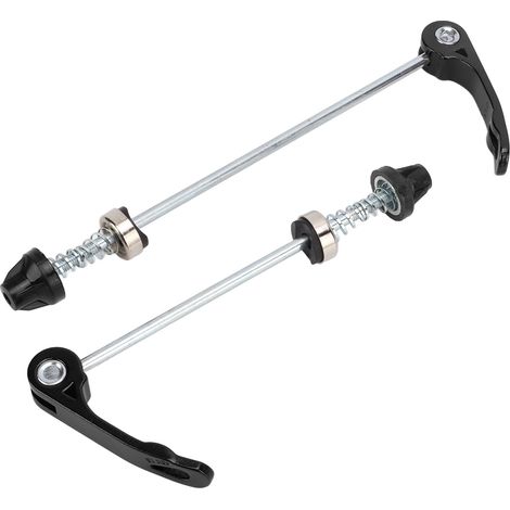 Paar Schnellspanner für Vorder- und Hinterrad, robuster schwarzer Schnellspannhebel (1/5)