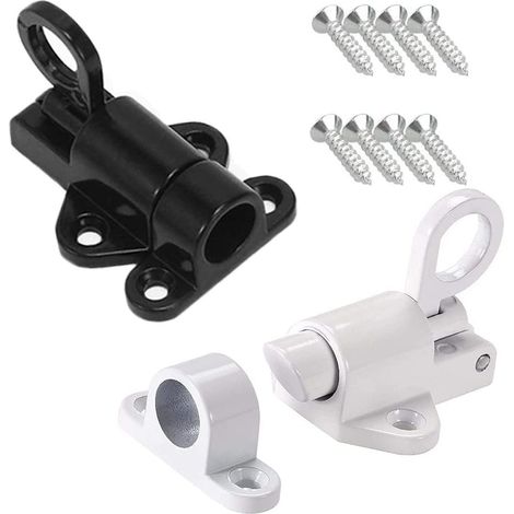 Lot de 2 Serrure, Alliage, 43,7 x 43 x 41,7 mm, Blanc/Noir, Porte Intérieure(Q3 : Nouveaux produits pour le mois d'août) (1/5)