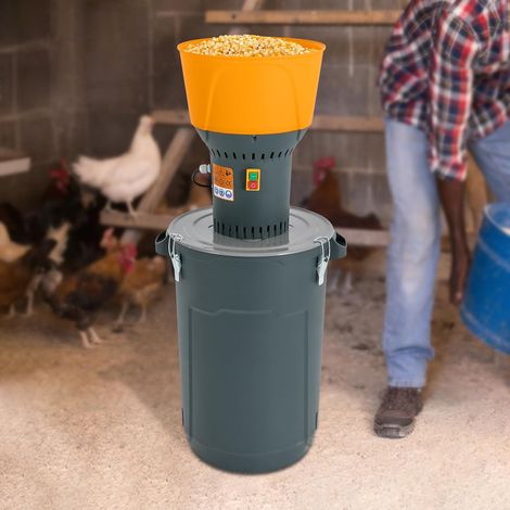 Moulin À Céréales Électrique 220 V Avec Entonnoir Et Récipient De Récolte, 400 Kg/h Agriculture, Broyeur Avec 5 Tamis Pour Riz, Maïs, Céréales, Café, Blé (1/5)