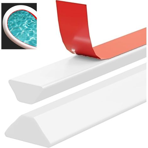 200cm Seuils Douche, Bande Imperméable Pliable en Silicone, Joint Étanchéité, Seuil en Silicone pour Paroi en Verre (Blanc) (1/5)