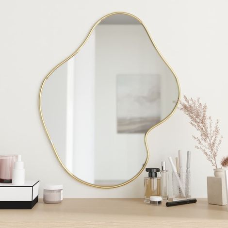 Miroir mural,Miroir déco Doré 60x50 cm CFW93651 (1/5)