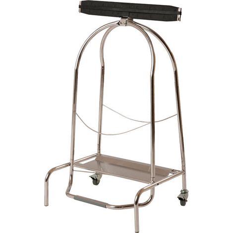 Chariot à bagages avec 2 roues - 42.5 x 55 x 94 cm - Inox - Dbmark