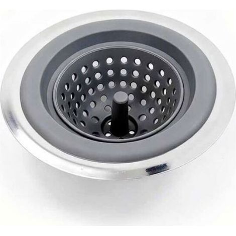 Filtre Évier - Silicone Et Acier Inoxydable 430 - Pour Cuisine Et Salle De Bain - 1 Pièce (1/3)