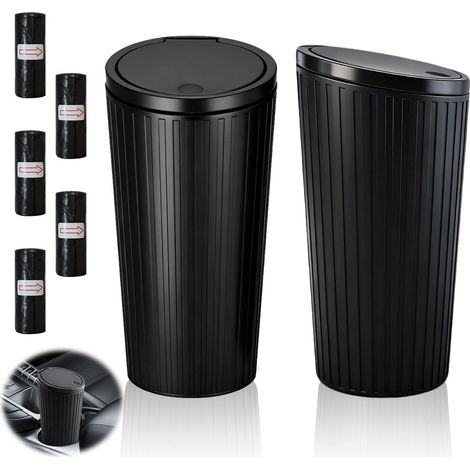 Auto Mülleimer mit Deckel, 2er Set, Mini Abfalleimer für Auto & Zuhause, geruchshemmend (1/5)