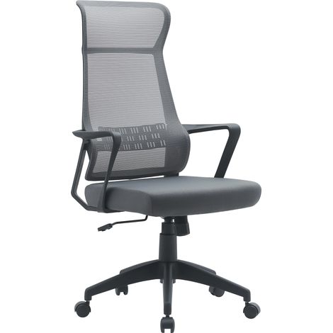 Poltrona da ufficio Hoboken grigia cm 59x65x121 h