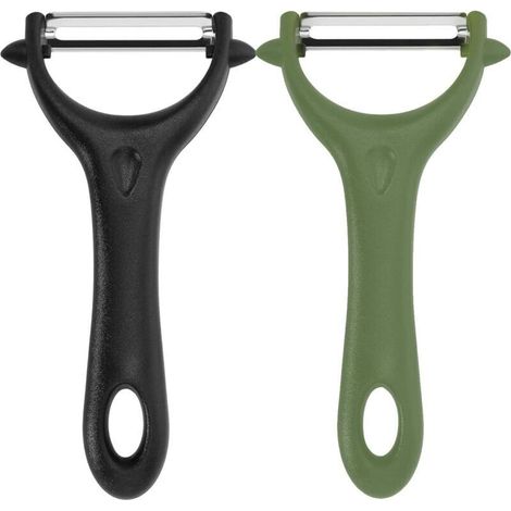 Universelles Sparschäler-Set, 2-teilig, aus Edelstahl – Ergonomischer Griff für Kartoffeln und Gemüse