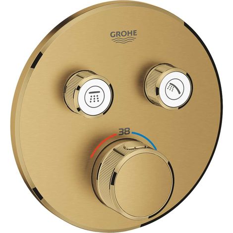 Thermostat-Duscharmatur Grohe Grohtherm SmartControl – Unterputzmontage – 2 Ventile – Cool Sunrise gebürstet – GROHE TurboStat – EcoJoy Durchflussbegrenzung (1/2)