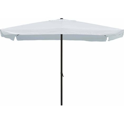 Ombrellone da giardino in acciaio con palo centrale 3 x 3 metri con copertura color bianco arredamento esterni arredamento giardino