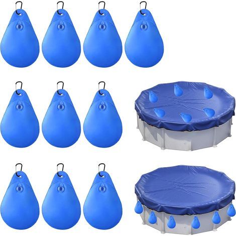 Sacs d'eau Lourds pour Couverture de Piscine,10 Pièces Poids pour Abris de Piscine Enterrés,Accessoires pour Couverture de Piscine,Sacs à Eau de Piscine,pour AC à Eau de Piscine d'hiver (1/5)