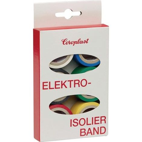 Elektroisolierband-Set 302 6-tlg.L.je 3,3m B.19mm Ktr.COROPLAST (1/3)