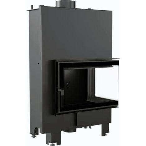Kratki Wasserführender Kamineinsatz MBM rechts BLACK 12 kW Ø 180 Hausheizung Kamin (1/5)