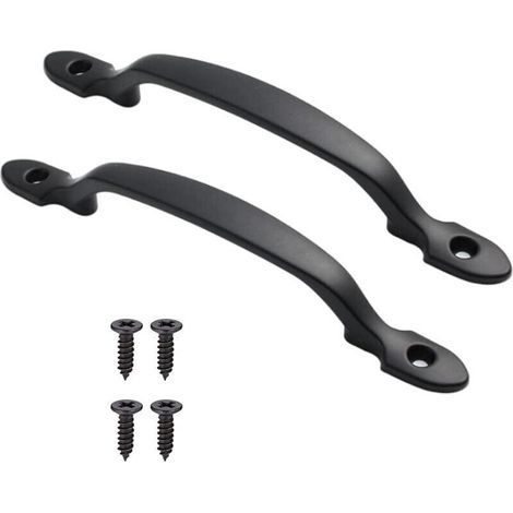 Poignées de meuble acier inoxydable – Lot de 2 avec vis – Fixation 158 mm – Pour armoire, porte jardin ou abri (1/4)