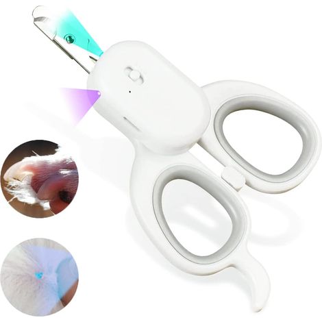 Coupe-griffes pour chats en acier inoxydable, ciseaux à ongles plats avec angle ergonomique pour animaux