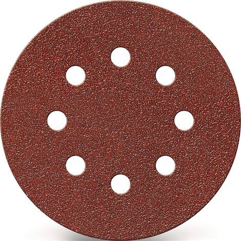 Disque abrasif auto-agrippant GLS 5 125mm K.80 pour bois/métal Corindon Nombre de trous 8 TECWERK (1/2)