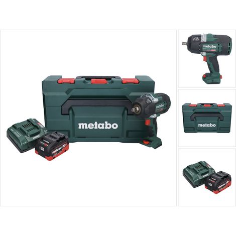 Metabo SSW 18 LTX 1450 BL llave de impacto sin cable 18 V 1450 Nm sin escobillas + 1x batería recargable 8,0 Ah + cargador + metaBOX (1/5)