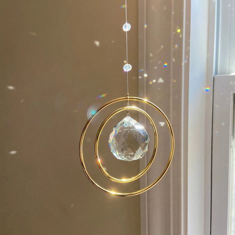 Sun Catcher - Glass Prism Ball - Window Hanging Decoration - Rainbow Light Reflector - 1 Piece (1/5)