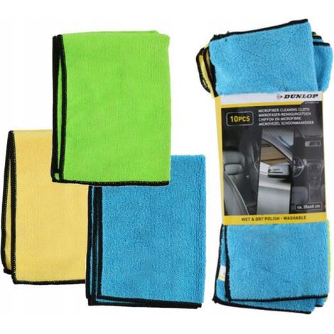Dunlop - Panni universali in microfibra per auto 35x40 cm 10 pz. (1/3)