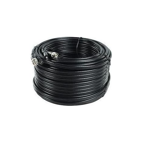 Câble coaxial - Professionnel - 50M - Connecteurs BNC - Alimentation DC - Caméras de sécurité