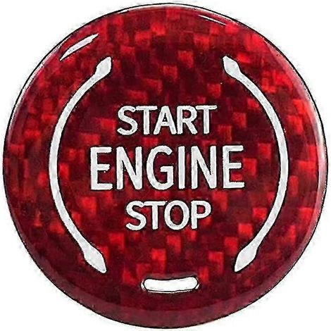 Bouton de démarrage en fibre de carbone, cache de bouton de démarrage/arrêt moteur pour C8 2020 2021 2022 (1/5)