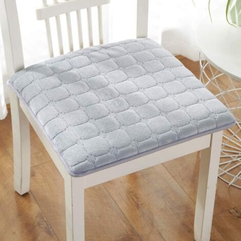 Coussins Chaise Non Slip Coussin Siege Épaissir Ordinateur Coussin D'assise Couvrir Détachable Repas Galette Chaise Pour Accueil Bureau Intérieur Extérieur Cuisine Gris Clair 25x35cm(10x14inch) (1/2)