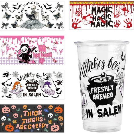 Adesivi Decorativi Halloween Set 5 Pezzi Impermeabili 24x11 cm (1/5)