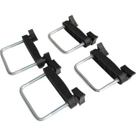 Kit de fixation pour barres de toit de voiture avec boucles et boulons en U