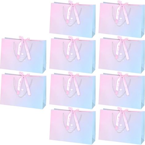 10 pièces emballées dans du papier robuste en rose avec un