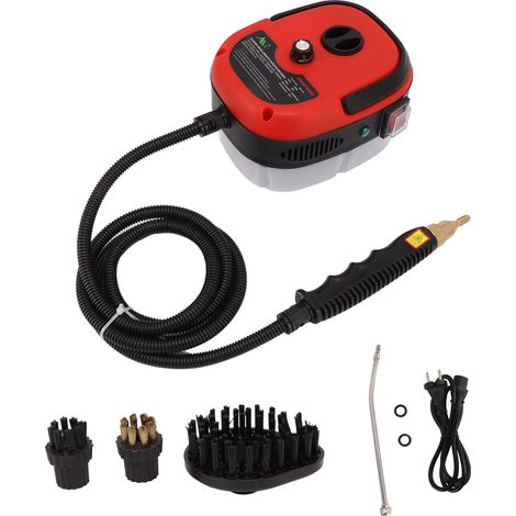 Nettoyeur vapeur portatif 2500W 3 bars haute pression haute température chauffe rapide prise UE 220V rouge (1/5)