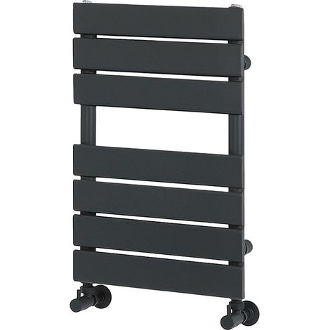 Milano Lustro Anthracite Flat Panel Heated Towel Rail Radiator - 600mm x 400mm (1/4)