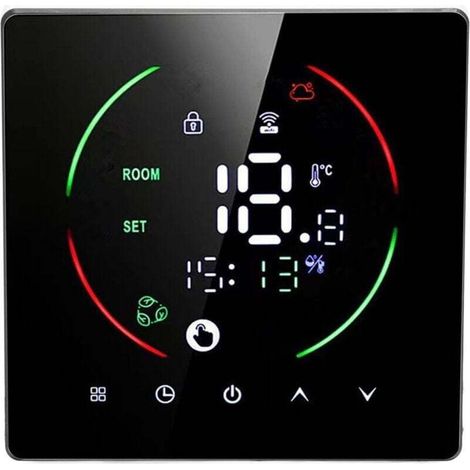 Thermostat intelligent pour chauffe-eau et chaudière – Écran tactile couleur LED – Charge 3 A – Précision ±1 °C – Installation facile - V-240 (1/4)