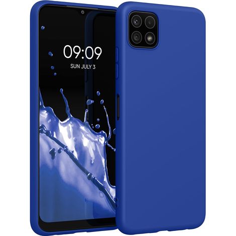 Housse Compatible avec Samsung Galaxy A22 5G Coque - Housse de téléphone Protection Souple en Silicone - Bleu Baltique (1/5)