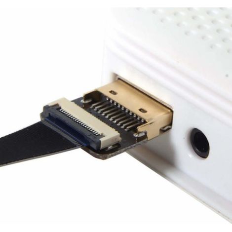 Câble HDMI Plat - Mâle vers Mâle Coudé 90° - Pour Gimbals Multicopters FPV - 20 cm (1/5)